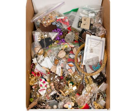 Costume Jewelry Assortment  Approximately (27) pounds of costume jewelry including bangles, brooches, pins, pendants, necklac