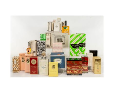 Perfume Assortment  (28) items, perfume concentrate including 'Chanel No.5', 'L' Air du Temps', 'White Shoulders', 'Madame Ro