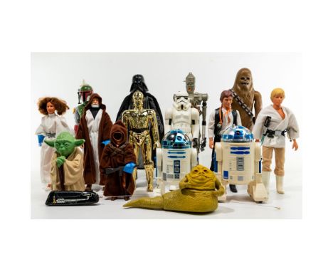 Star Wars Toy Figure Assortment  (15) items including 1978-79 Obi-Wan Kenobi, Luke Skywalker, Princess Leia, Han Solo, 3CPO, 