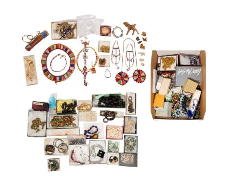 Designer and Cultural Costume Jewelry Assortment  Approximately (19) pounds of jewelry including designer items such as a sig