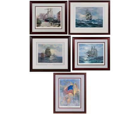 Charles Vickery (American, 1913-1998) Offset Lithograph Assortment  (5) items, all pencil signed lower right including 'Freed