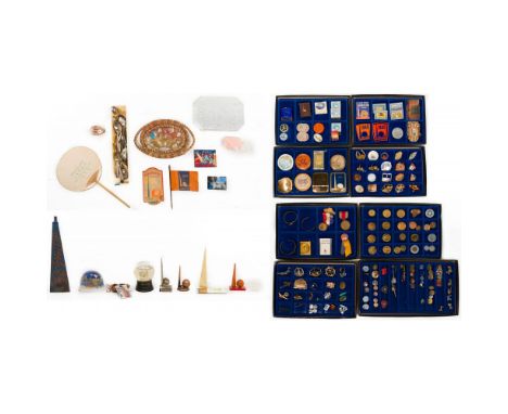 1939 New York World Fair Pin and Souvenir Assortment  Approximately (200) items including nearly (100) pins and buttons as we