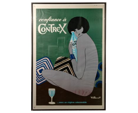 Bernard Villemot (French, 1911-1989) 'Confiance a Contrex' Lithograph Poster  c.1980, printed signature lower right, an adver