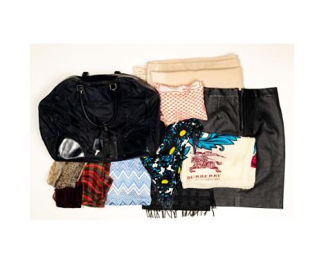 Designer Clothing and Accessory Assortment  Approximately (60) classic and modern items including Prada, Philosophy, Theory, 
