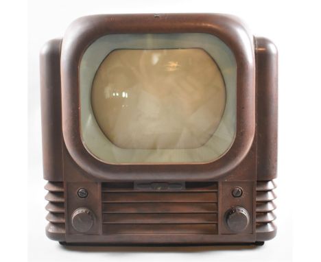 A Vintage Bakelite Cased Bush Radio Television Receiver Type TB22 with Eight Inch by Six Inch Screen, 37.5cms High 