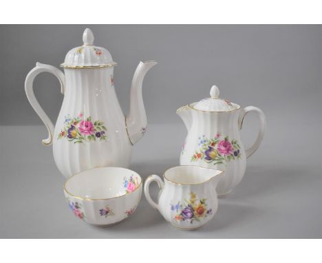 A Royal Worcester Roanoak Coffee Service Set to include Coffee Pot, Hot Water jug, Cream and Sugar 