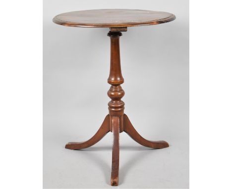 A Late Victorian Mahogany Circular Topped Tripod Table, 60cms Diameter, Top with Some Water Damage 