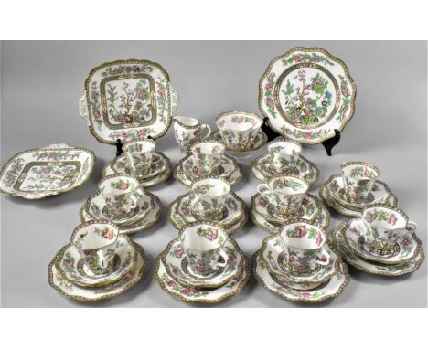 A Collection of Late 19th/Early 20th Century Coalport Indian Tree Teawares to comprise Three Cake Plates, Eleven Side Plates,