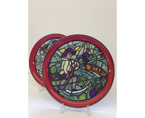 A Poole Pottery Medieval Calendar plate, designed by Tony Morris in a Limited Edition: MAY, 982/1000, painted by J. Mackenzie