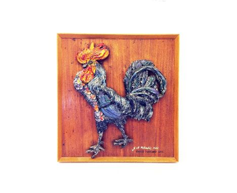 Jean Millership: A sculptured model of a Cockerel, originally on display in the Director's Boardroom at Poole Pottery and mou