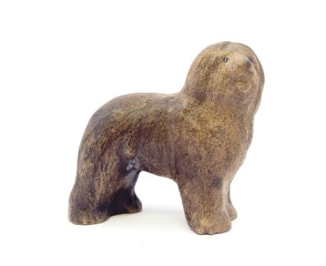 A Poole Pottery stoneware model of an Old English Sheepdog after a design by Bert Baggeley produced in the 1980's by Nicky Ma