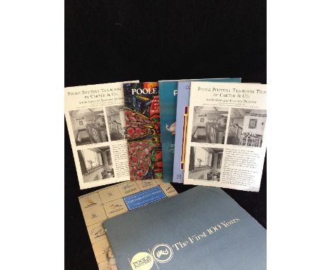 Seven various books and pamphlets relating to Poole Pottery and Poole Pottery collecting including a Tearoom Tiles pamphlet a