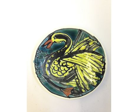 THE POOLE POTTERY COLLECTION OF THE LATE GENE THOMPSON: TO BE SOLD AT 2.00PM.

A Poole Pottery Studio footed pin dish, Shape 