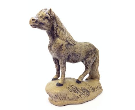 A Poole Pottery Barbara Linley Adams stoneware model of a Pony, impressed marks and finishers mark for Cynthia Bennett.