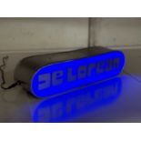 Illuminated Garage Sign - DELOREAN- NO RESERVE