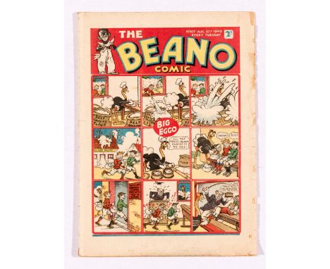 Beano 107 (1940). Propaganda war issue. Hooky's Magic Bowler Hat silences the Nazi raiders. Tin-Can Tommy and Clanky the cat 