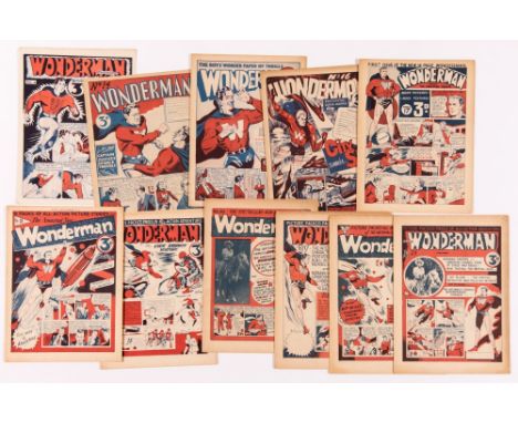 Wonderman (1948) 4, 14-21, 23, 24 (last issue). Paget Publications. Starring Mick Anglo's first super-hero character, Wonderm