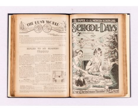 School Days (1928) 1-12. In bound volume. No 1 has some page edge wear [gd], balance cream/light tan pages with darker edges 
