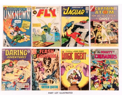 Indies Mix (1960s-70s). Adventures Into the Unknown 163, 166, Adventures of the Fly 5, 8, 15-18, Adventures of the Jaguar 12,