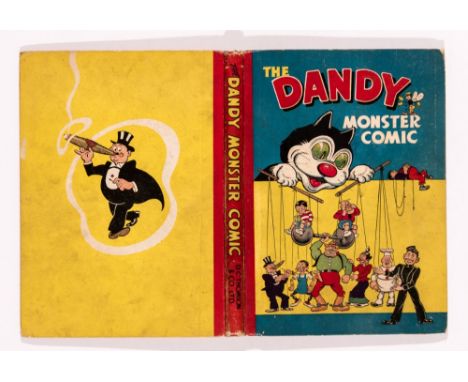 Dandy Monster Comic (1948). Puppeteer Korky Light/medium overall wear, no dedication. One inch back cover scrape, no other ma