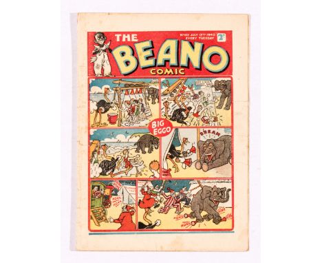 Beano comic 103 (1940). Propaganda war issue. Pansy Potter attacked by German paratroopers - there's only one winner! Bright 