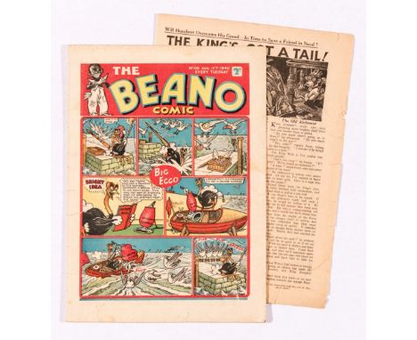 Beano 108 (1940). Propaganda war issue. Lord Snooty and Pals captured by Hitler and Goering! Bright cover with 3 ins and half