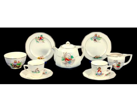 A SYLVAC CHILD'S NURSERY RHYMES TEA SERVICE 