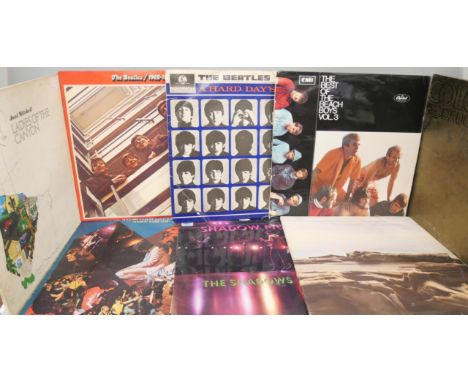 Fifteen LP records, mostly 1960s, original pressings, The Beatles, The Rolling Stones, The Beach Boys