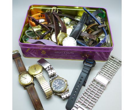 A collection of wristwatches including a vintage Enterna automatic 