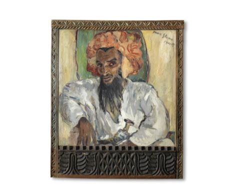 Irma Stern (South African, 1894-1966)'Arab with Dagger' signed and dated 'Irma Stern 1945' (upper right)oil on canvas71.5 x 7