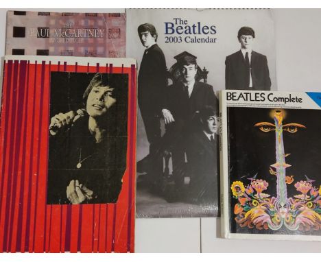 Beatles memorabilia - Paul McCartney programme, Beatles calendar and music book, Cliff Richard vintage scrap book