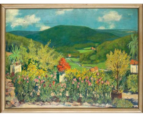 Otto Arndts (1879-1963), Berliner Portrait- und Landschaftsmaler. Blick in das Waldtal bei Neuenbürg an der Enz im Schwarzwal