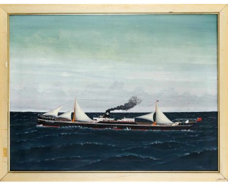 L.G. Lindberg, Skandinavischer Maler, Schiffsportrait der ''Wilster'', Öl auf Lwd., u. re. sign. u. dat. 1901, 45 x 60 cm, ge