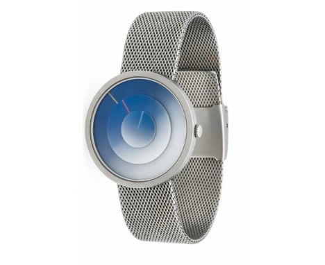 äußerst seltene vintage Designeruhr, Uhrenmanufaktur Lederer/Blu S.A./Time Dimension TD-4'', Design Hans Donner, 90er Jahre, 