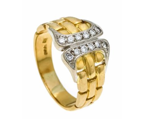 Brillant-Ring GG/WG 750/000 mit 12 Brillanten, zus. 0,24 ct W/VS-SI, RG 57, 7,5 gDiamond ring GG / WG 750/000 with 12 brillia
