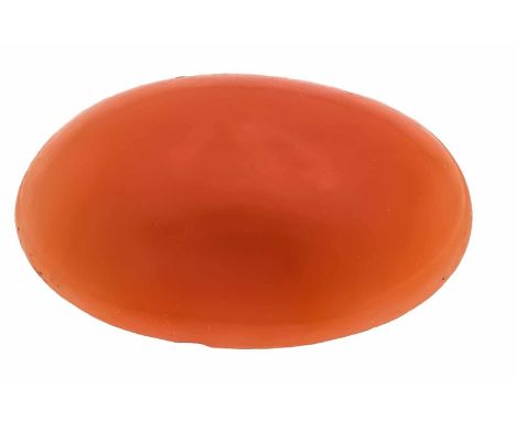 Korallen-Cabochon 7,70 ct, oval, helles orange, 17,9 x 12,9 x 4,8 mmCoral cabochon 7.70 ct, oval, light orange, 17.9 x 12.9 x