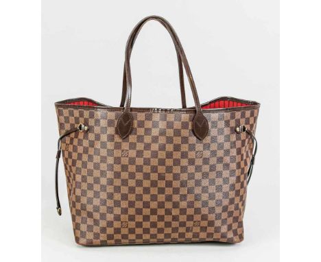 Louis Vuitton Neverfull Damien Ebene Canvas, minimale Gebrauchsspuren, Innen leichte Verschmutzung, ca. 35 x 55 cmLouis Vuitt