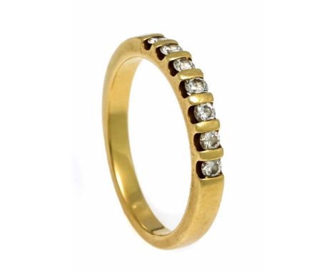 Memory-Ring GG 750/000 mit 7 Brillanten, zus. 0,40 ct l.get.W/VS-SI, RG 59, 5,3 gMemory ring GG 750/000 with 7 brilliant-cut 