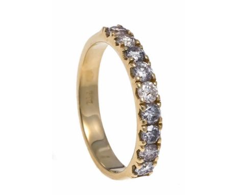 Brillant-Ring GG 585/000 mit 9 Brillanten, zus. 0,80 ct get.W-get./PI, RG 55, 2,6 gDiamond ring, gold ring 585/000 with 9 bri