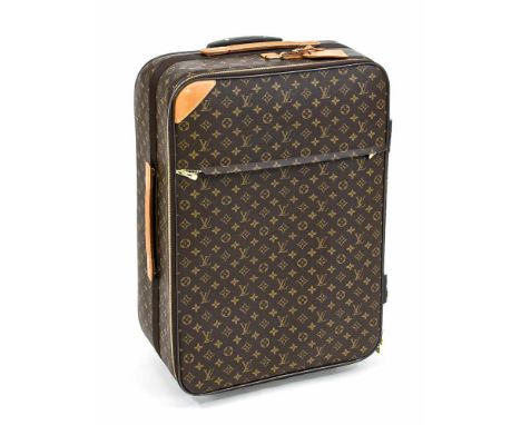 Großer Louis Vuitton Rollkoffer/Trolley Monogram Canvas. Leichte Gebrauchsspuren, ca 70 x 45 x 25 cmLarge Louis Vuitton rolli