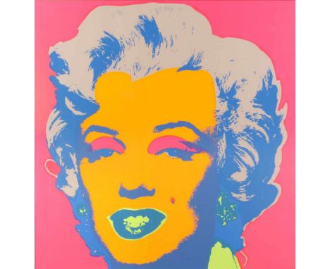 Andy Warhol (1928-1987), Marylin, Farbserigraphie auf leichtem Karton, verso mit den Stempeln 'published by sunday b. morning