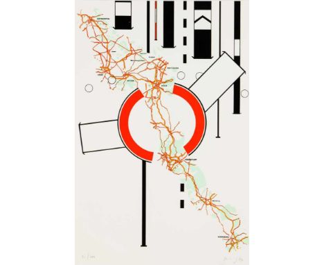 Peter Brüning (1929-1970), o.T., Farbserigraphie aus der Mappe: Künstlerkalender - Druckgrafik 71, Albrecht Dürer Gesellschaf