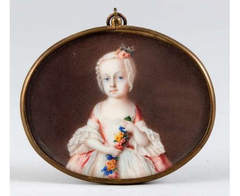 Wiener Miniaturmaler des 18. Jh., querovales Bildnis der Erzherzogin Maria Elisabeth (1743-1808), Tochter von Franz I. und Ma