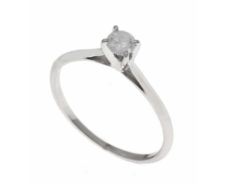 Brillant-Ring GG 585/000 mit einem Brillanten 0,18 ct W/PI, RG 52, 1,0 gDiamond ring GG 585/000 with a diamond 0.18 ct W / PI