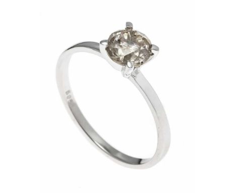 Brillant-Ring WG 585/000 mit einem Brillanten 1,03 ct getönt/PI, RG 54, 1,7 gDiamond ring WG 585/000 with a diamond 1.03 ct t