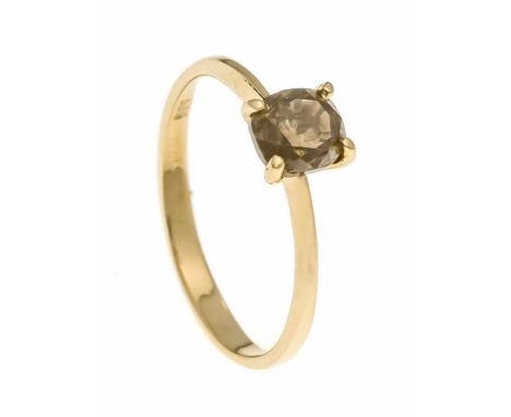Brillant-Ring GG 585/000 mit einem Brillanten 1,02 ct fancybrown/SI, RG 54, 1,6 gDiamond ring, gold ring 585/000 with a diamo