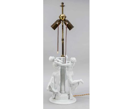 Großer Tischlampenfuß, Rosenthal, grüne Stempelmarke Selb-Bavaria 1920er Jahre, Entwurf Karl Himmelstoss  (*12.07.1878 Bresla