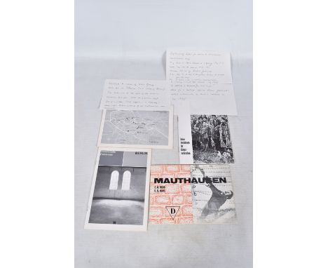 A COLLECTION OF LEAFLETS TO INCLUDE A NO STATUTE OF LIMITATION FOR WAR CRIMES, leaflets about Memorial to victims of Nazi Tyr