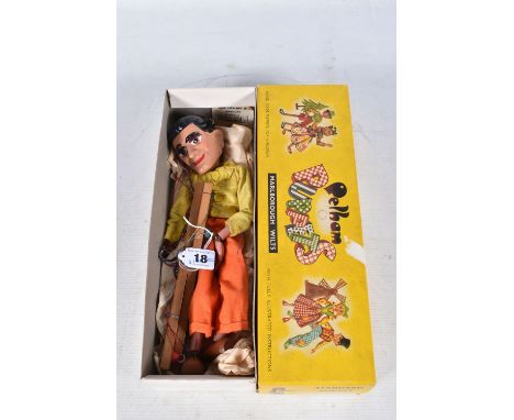 A BOXED PELHAM SL MIKE MERCURY PUPPET from the Gerry Anderson TV series Supercar, appears complete and in very good condition
