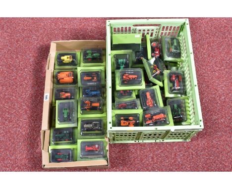 FORTY EIGHT HACHETTE PART WORKS 1/43 SCALE COLLECTIBLE MODEL TRACTORS, all models have boxes in good condition, some may be d